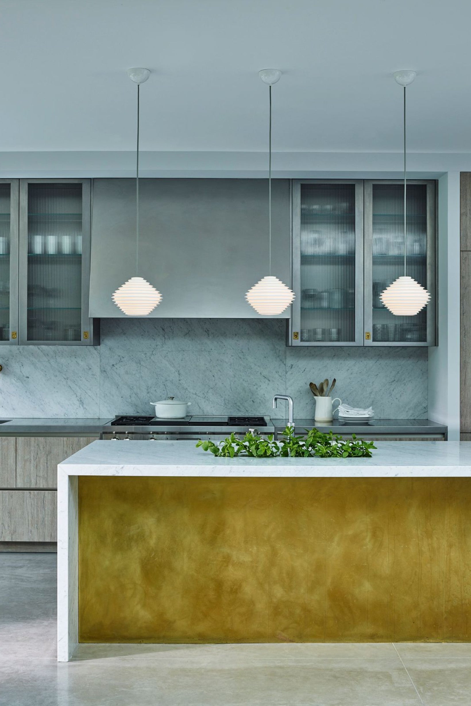 OBTC Lifestyle Image: Contemporary Interior with Fin Horizontal Pendant, Natural White
