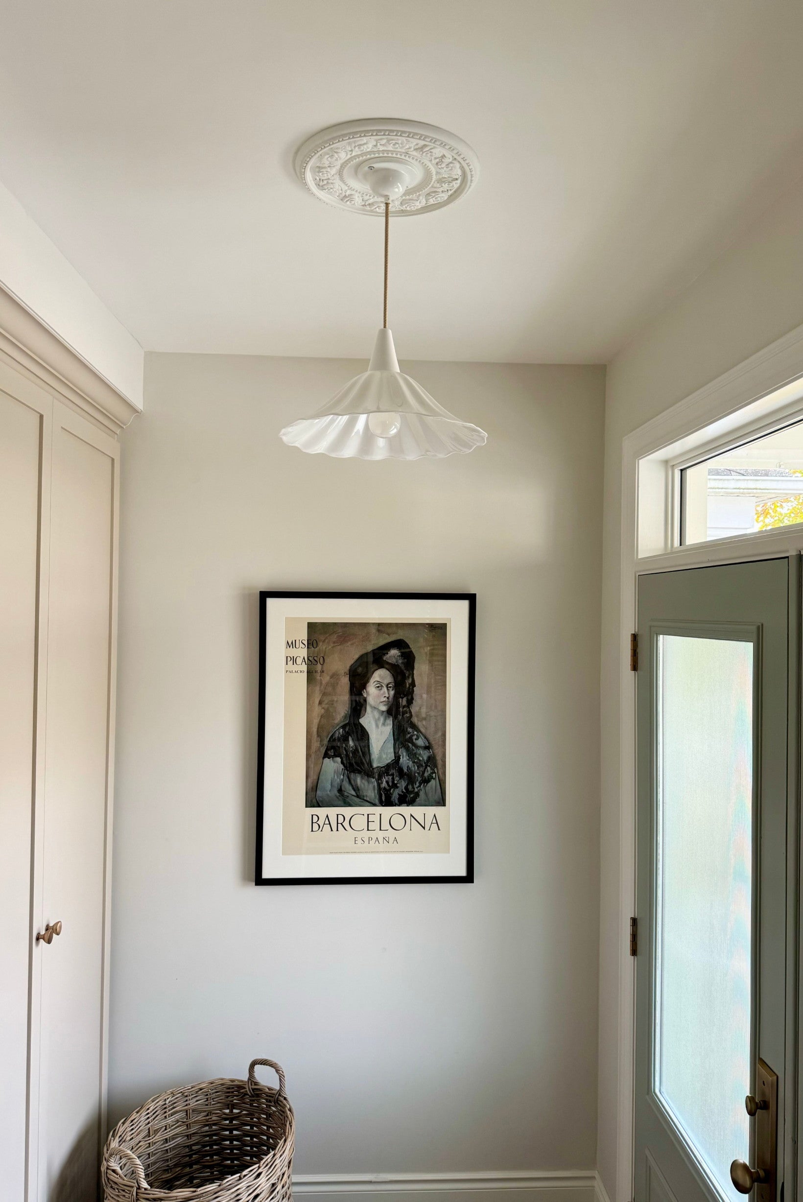 OBTC Lifestyle Image: Contemporary Interior with Christie 36 Pendant, Natural White