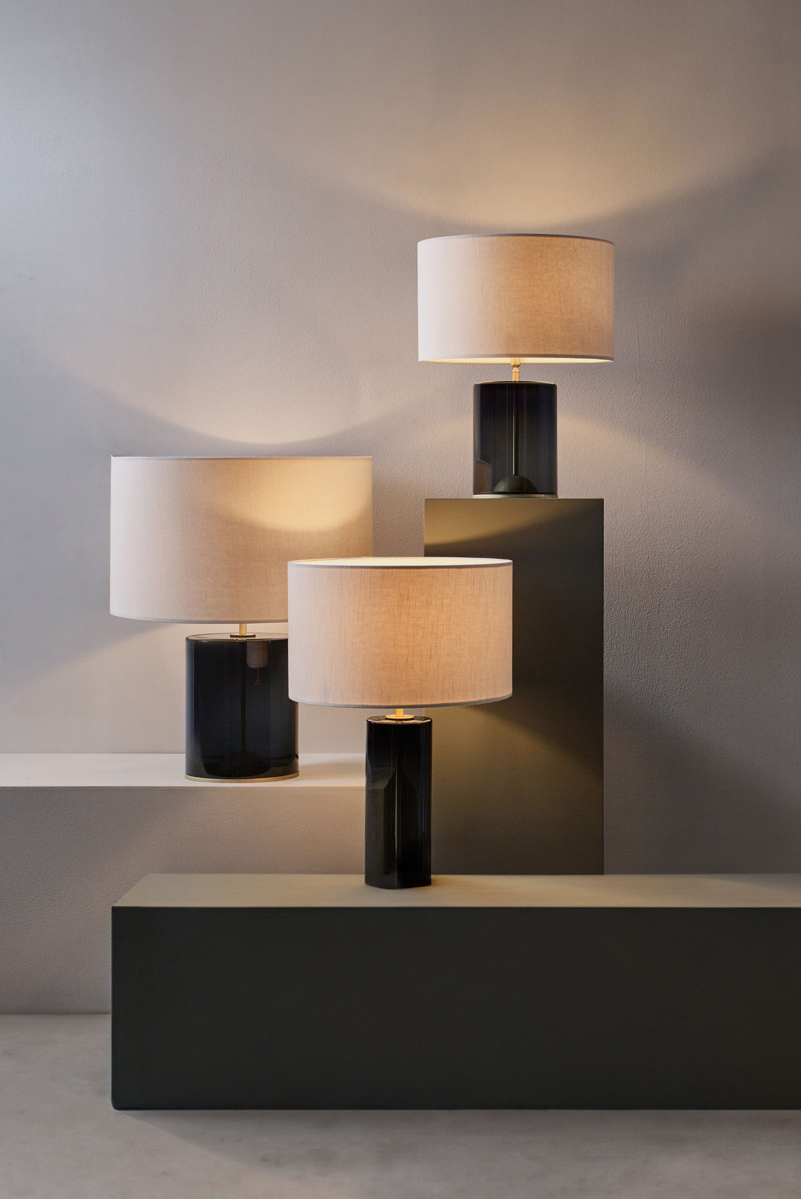 OBTC Lifestyle Image: Contemporary Interior with Crosby 1 Table Light, Natural White, Anthracite