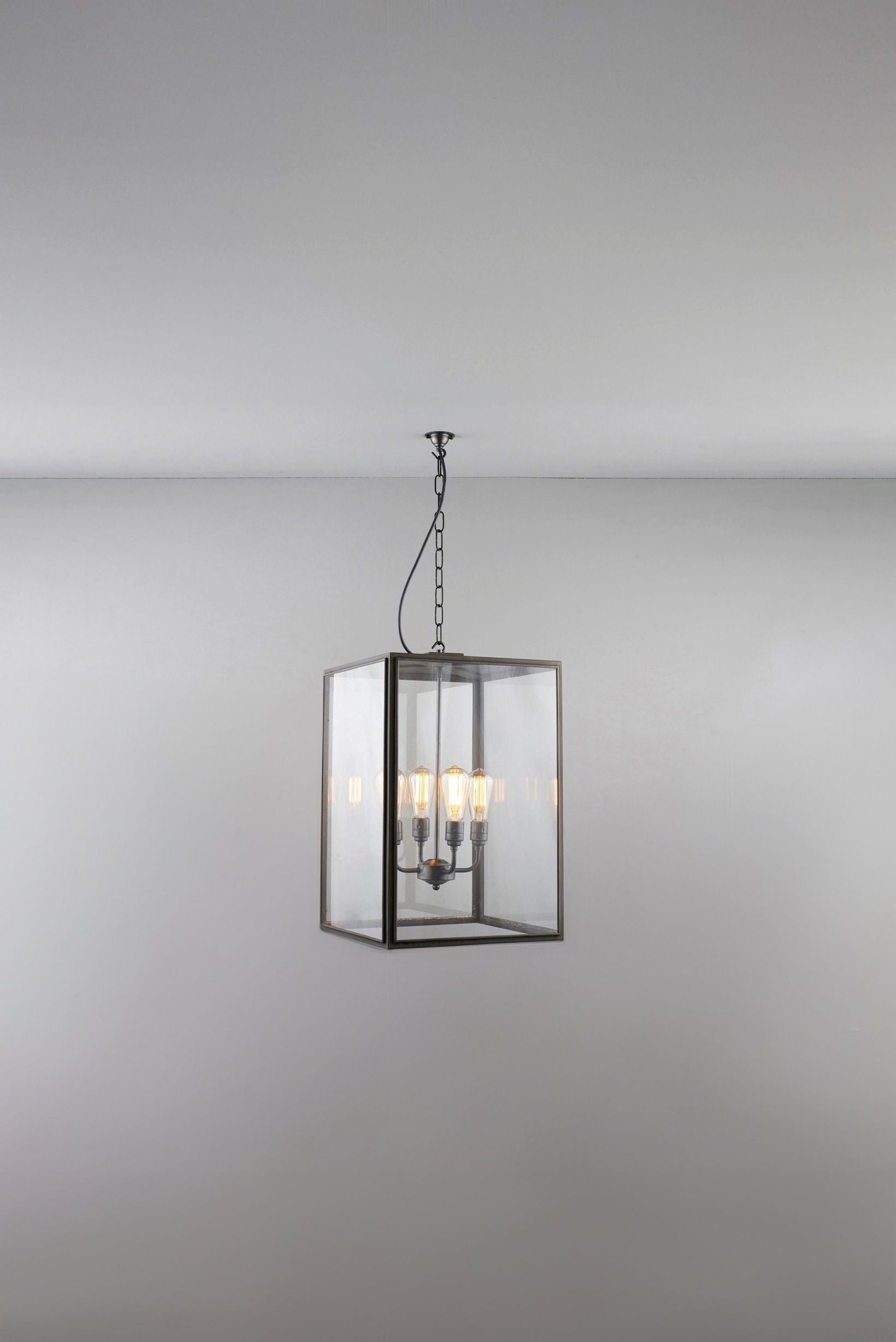 Extra Large Square Pendant, Closed Top