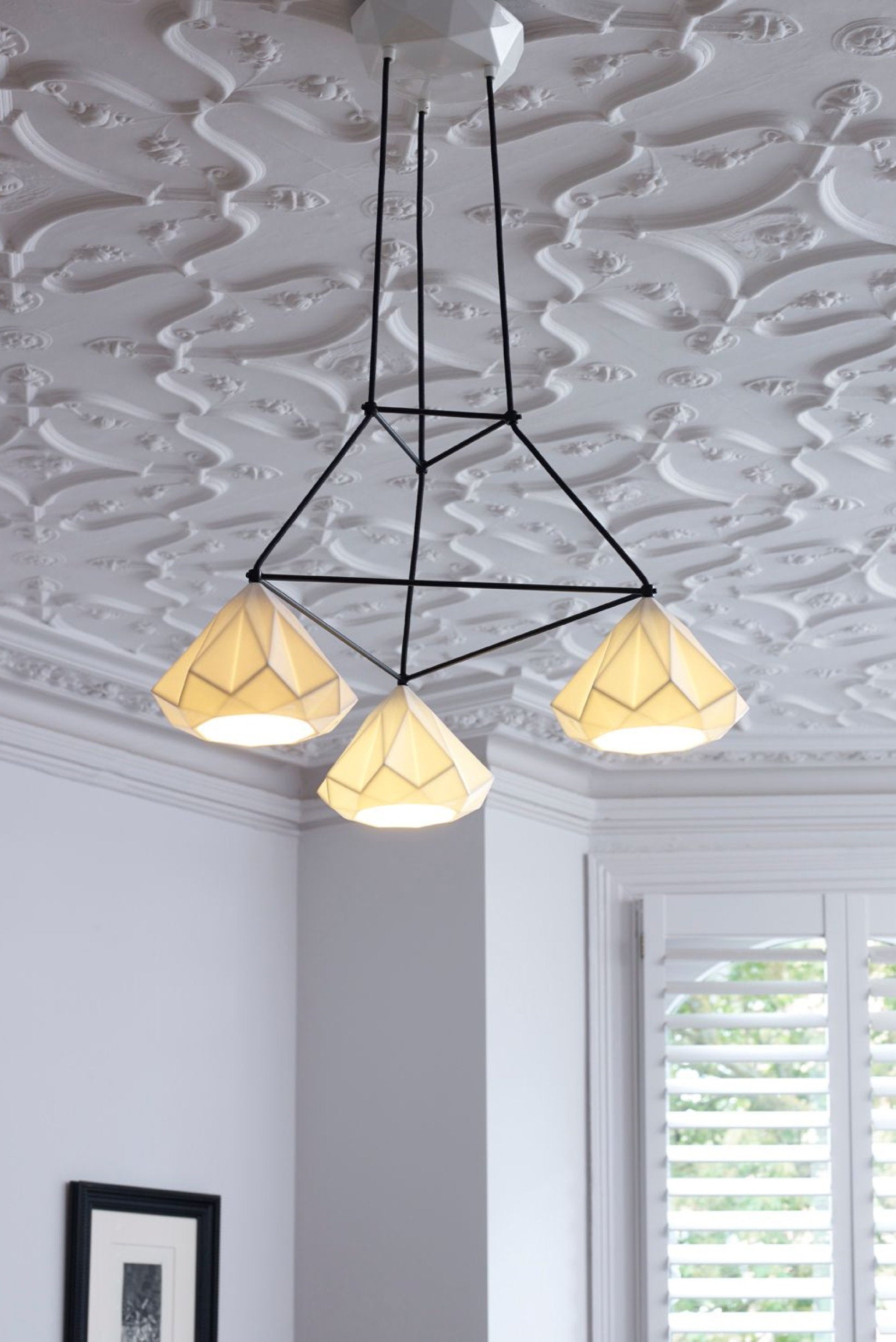 Hatton 1 Dreieckige Cluster-Pendelleuchte