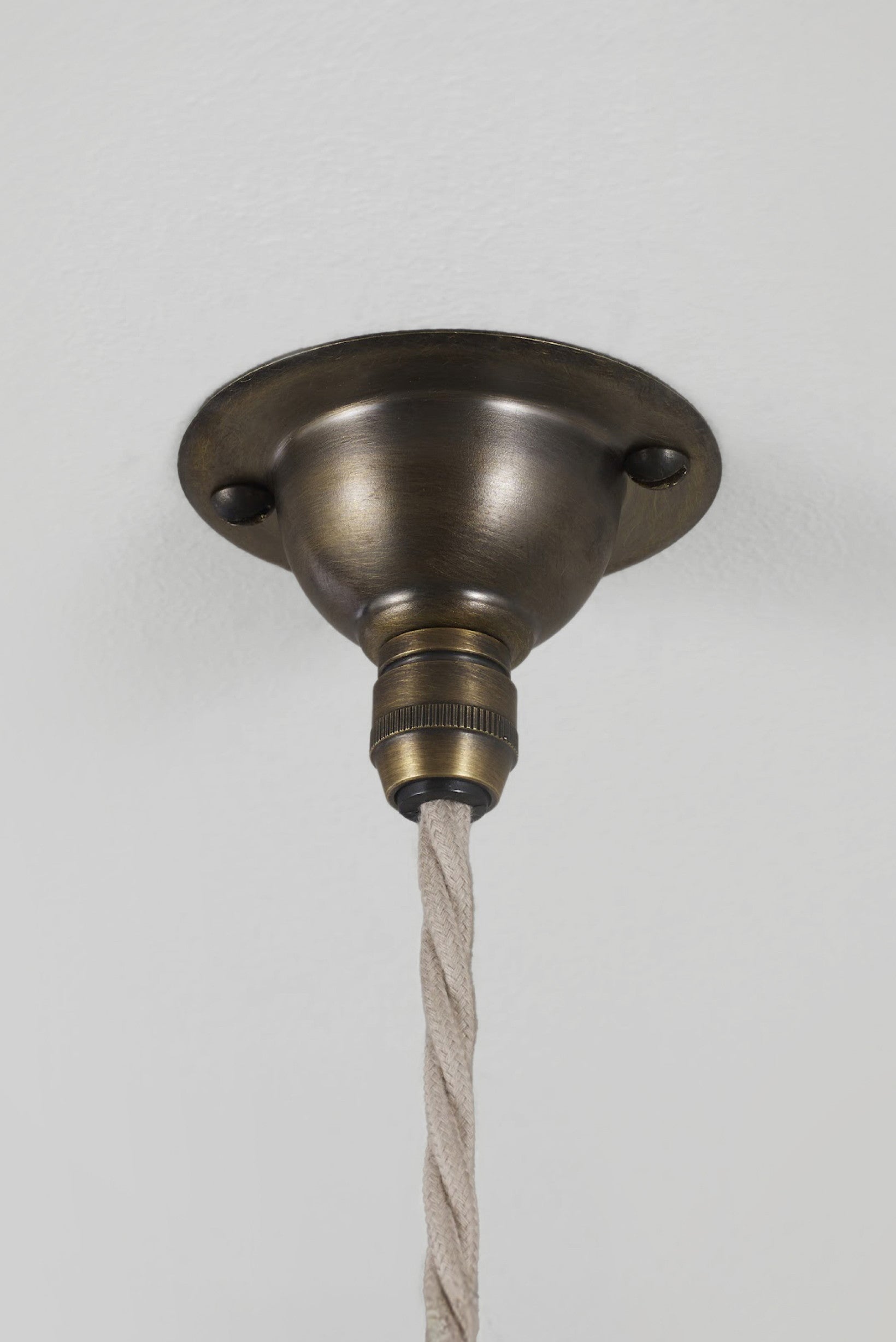 Antique Brass Large Pleat Pendelleuchte