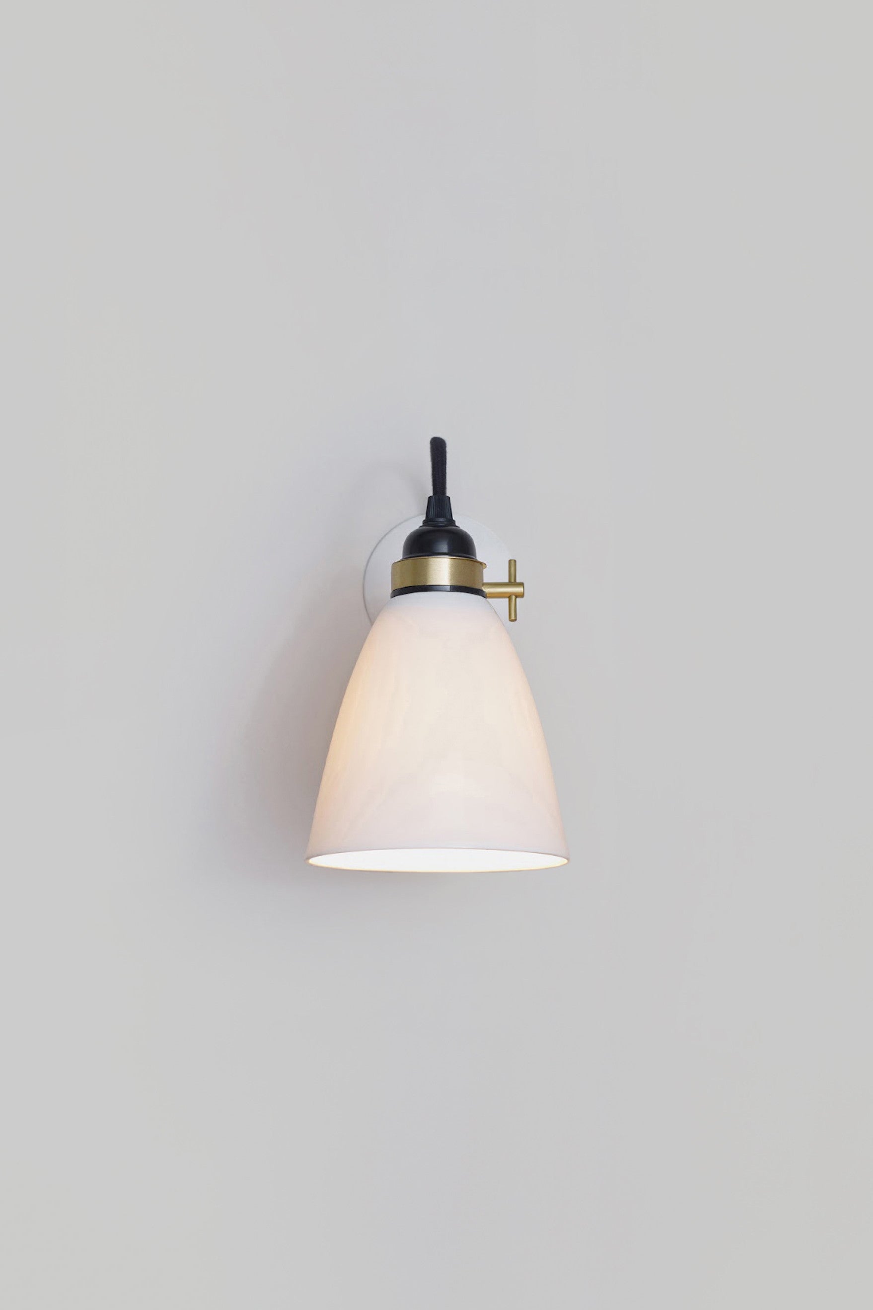 OBTC Product Image: Hector 30 Wall Light, Natural White & Satin Brass