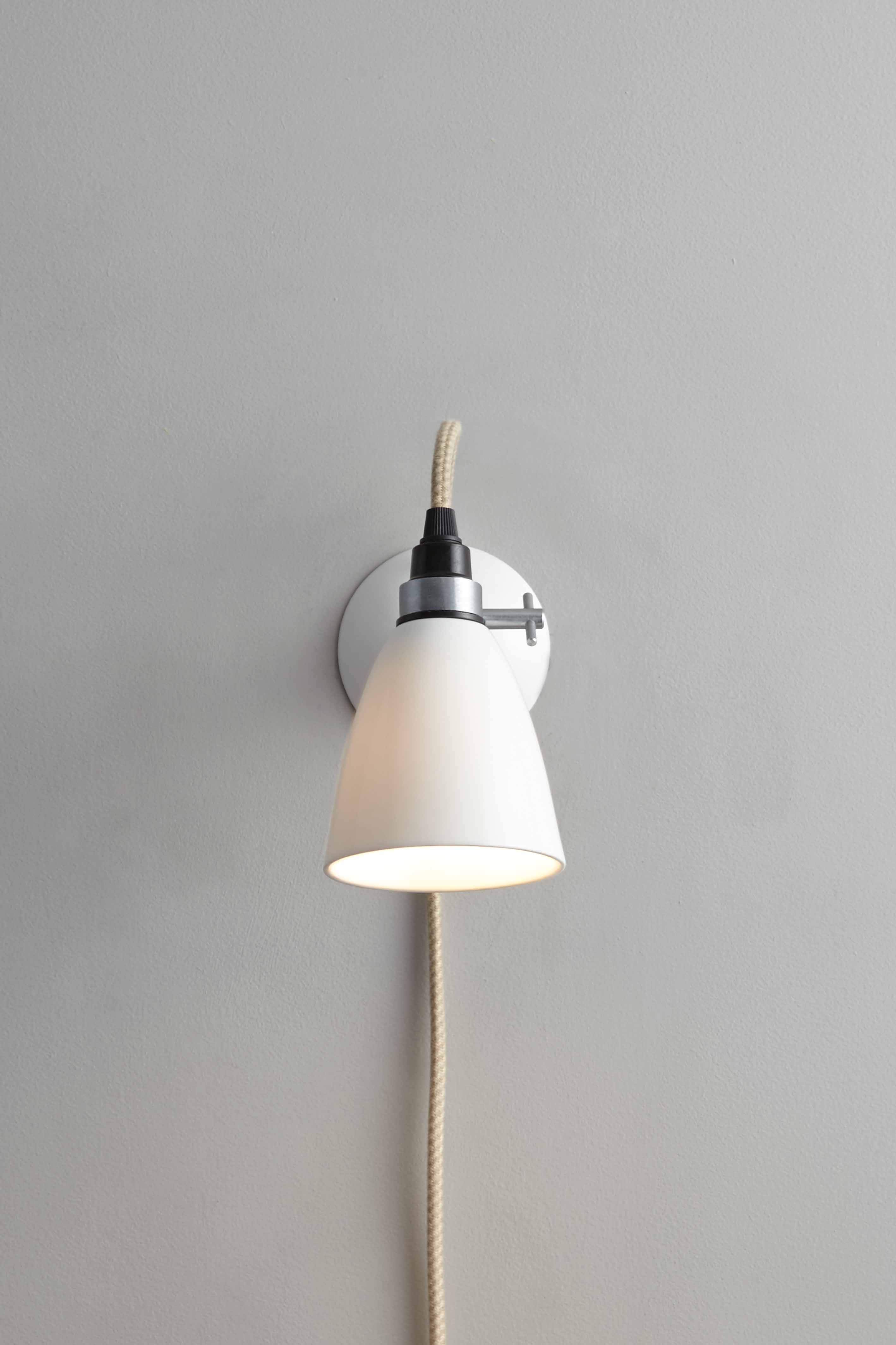 Hector Small Dome Wall Light Plug, switch & cable