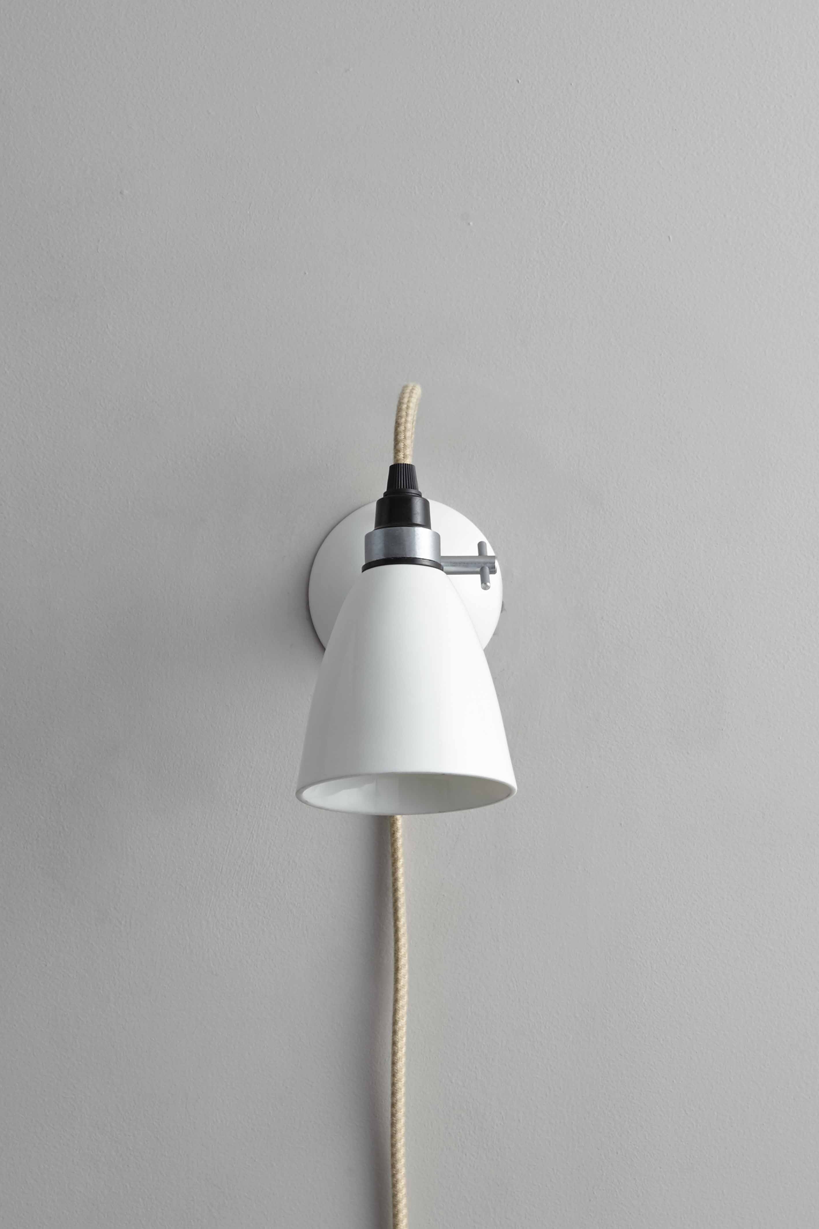 Hector Small Dome Wall Light Plug, switch & cable