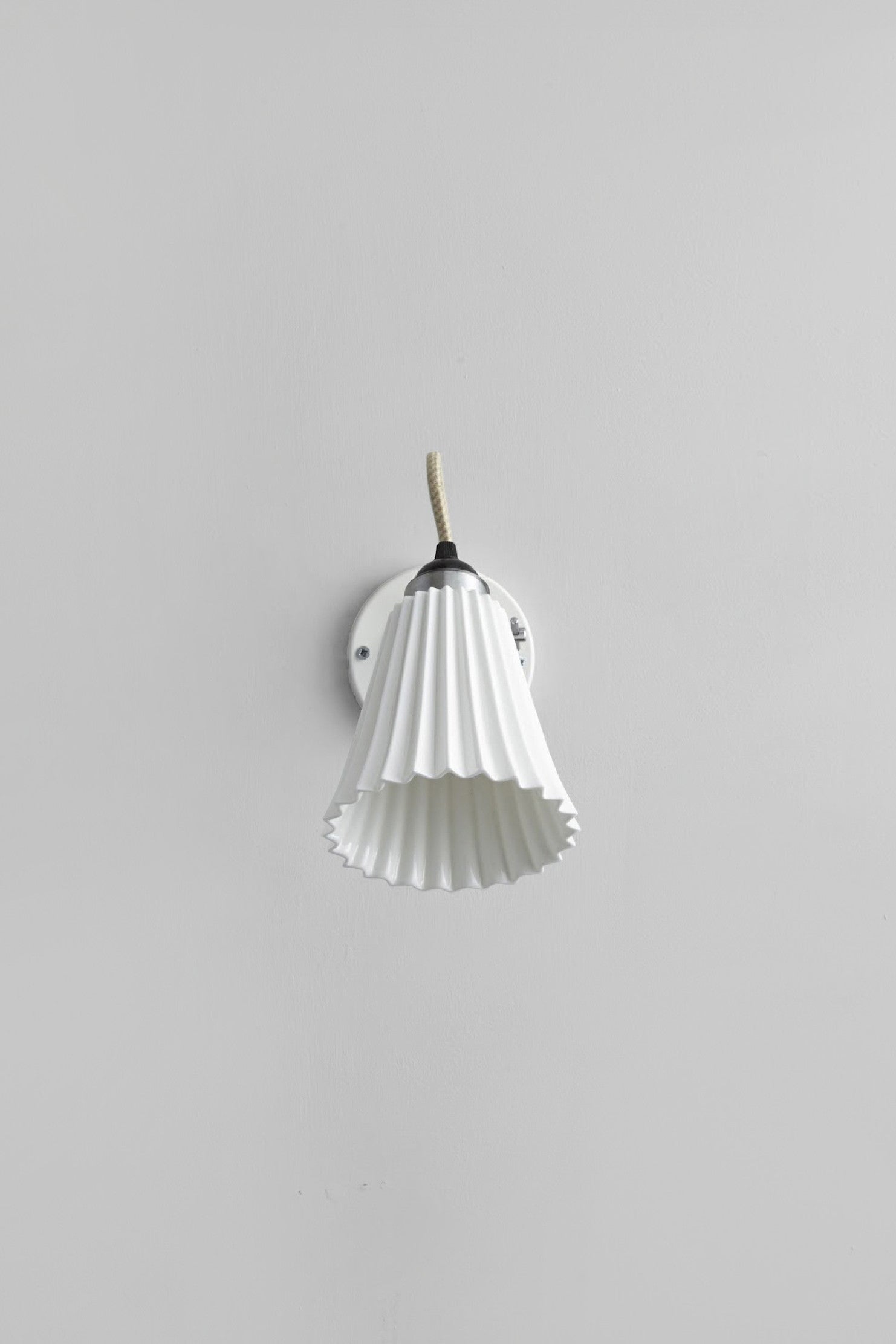 Hector Pleat Medium Wall Light, Switched