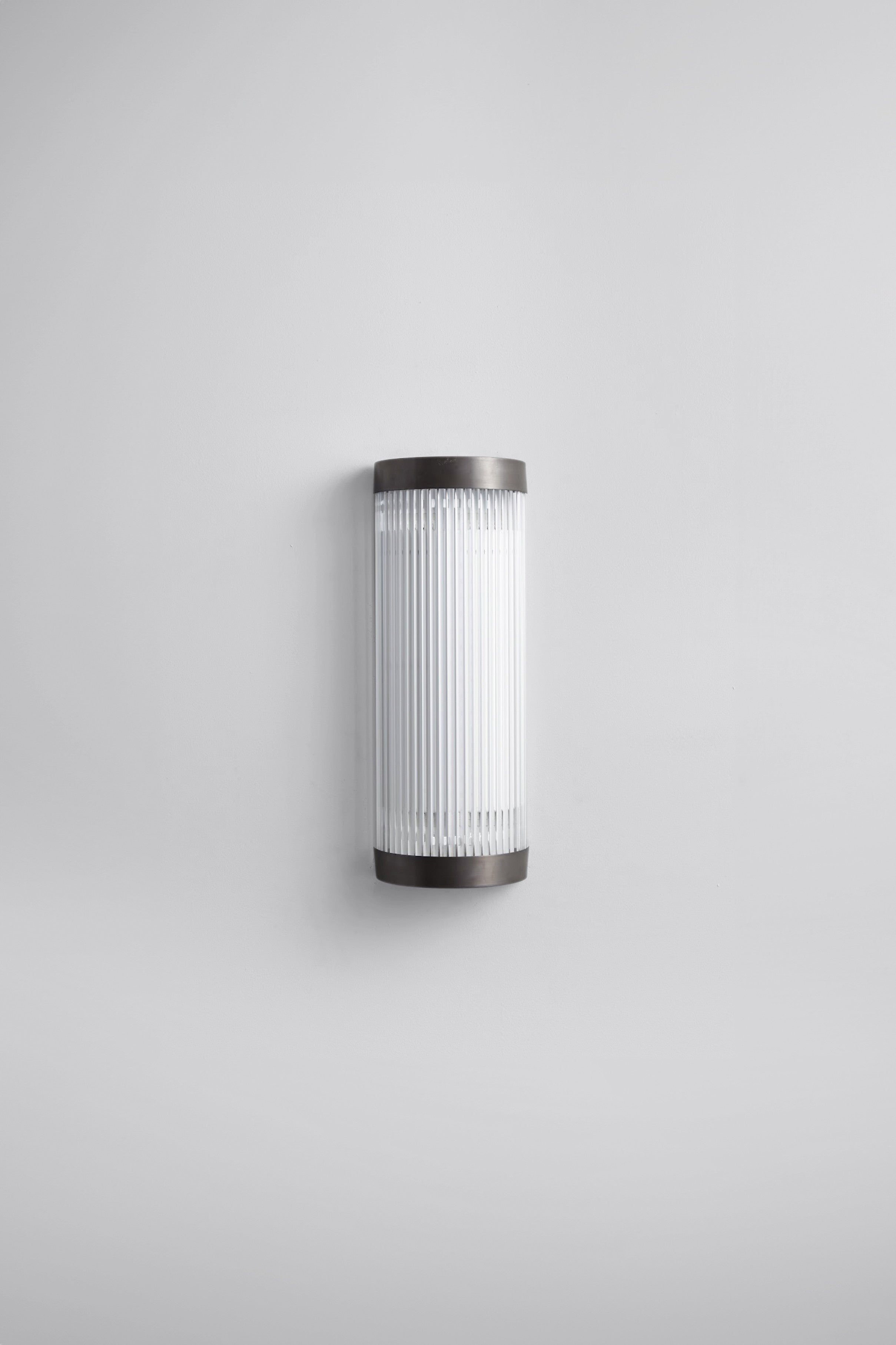 OBTC Product Image, Light Off: Wide Pillar Light 40cm, Weathered Brass, Davey Lighting Range