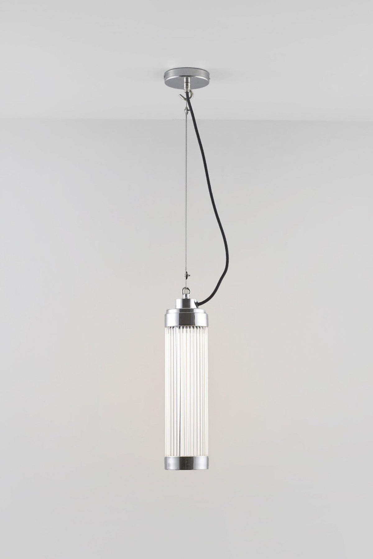 OBTC Product Image, Light On: Pillar Pendant Light 7213, Chrome, Davey Lighting Range