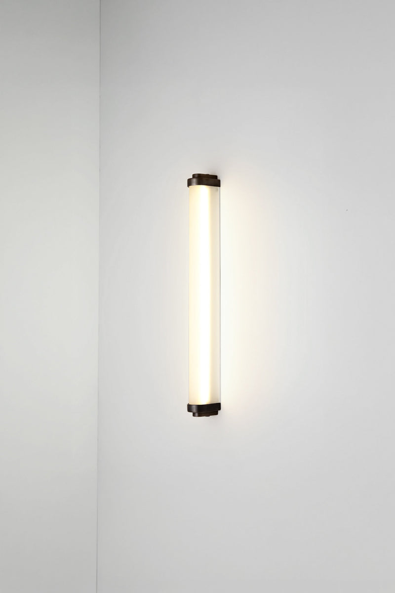 btc Cabin LED Wall Light 60cm Weathered Brass / Frosted