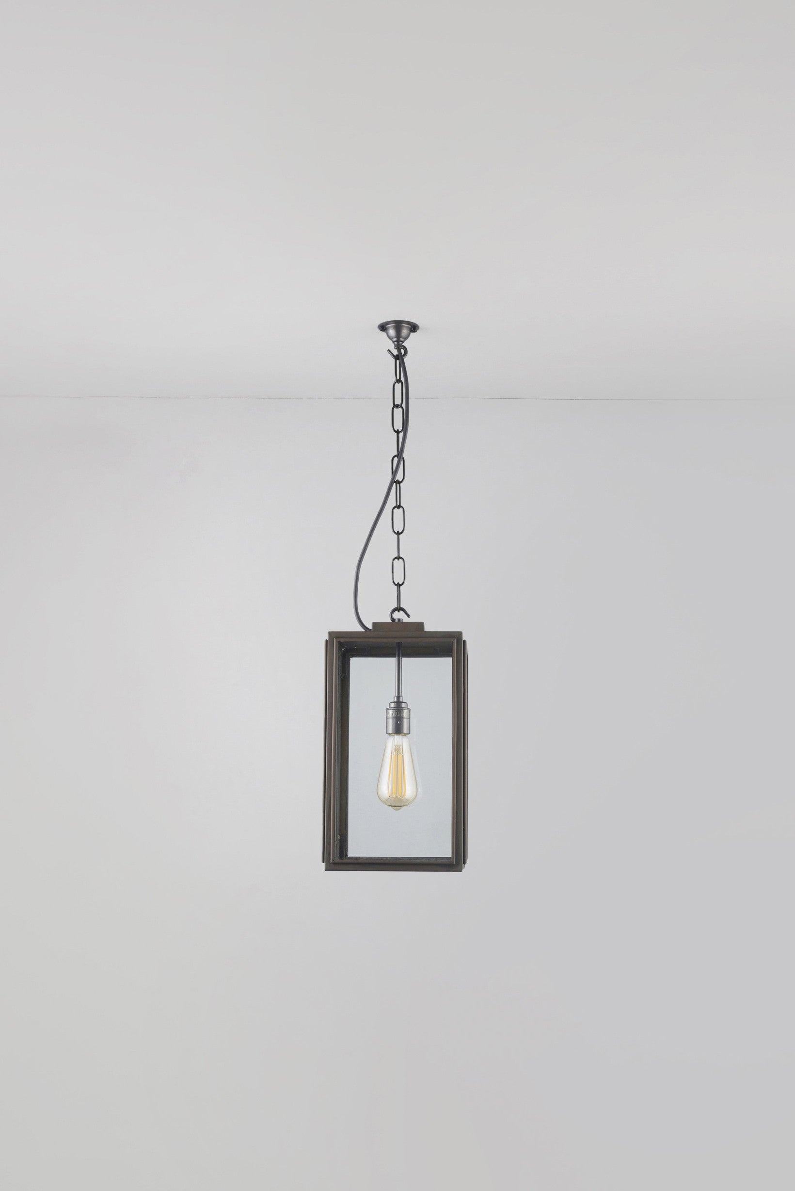 Small Square Pendant, Closed Top