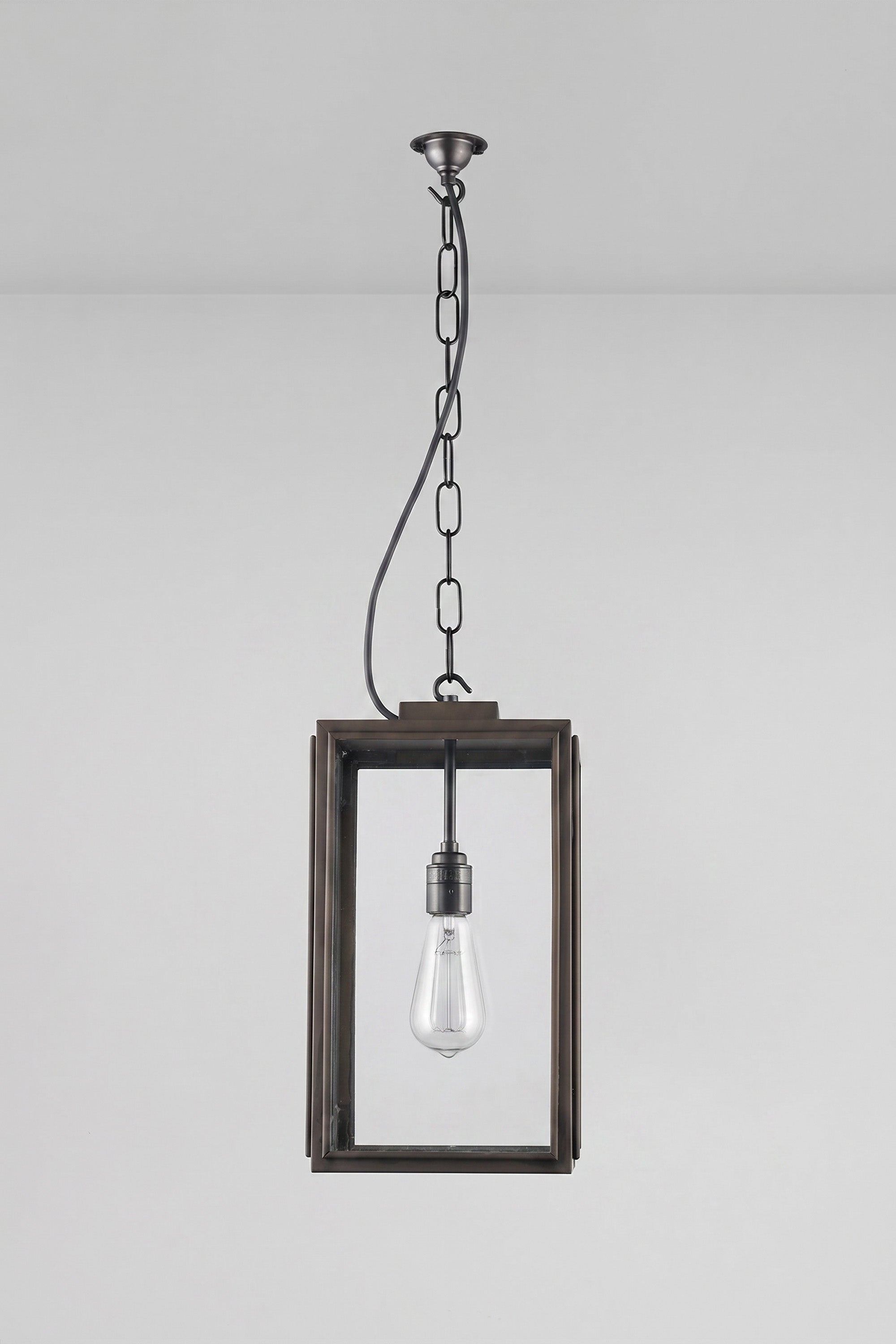 Small Square Pendant, Closed Top