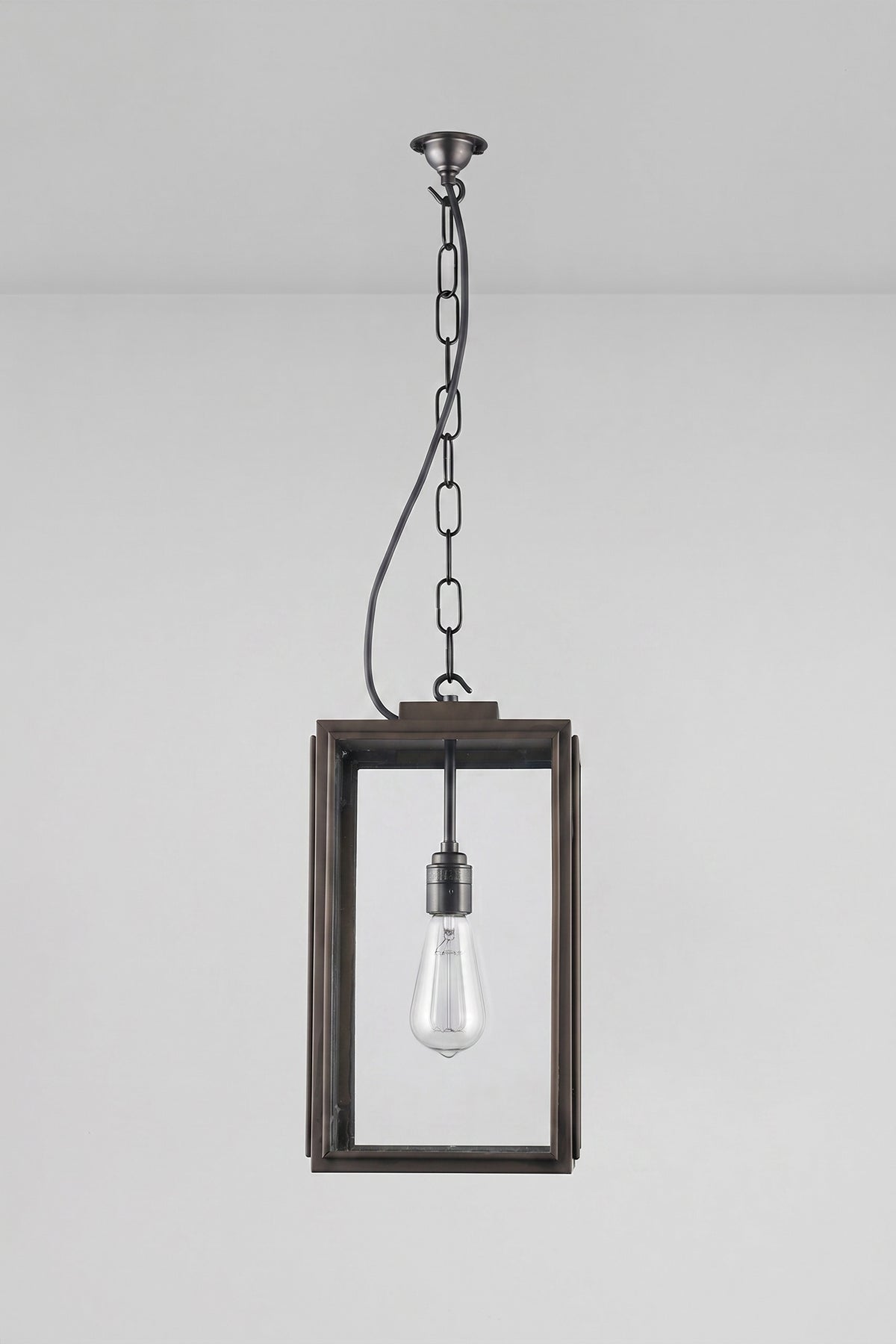 Small Square Pendant, Closed Top