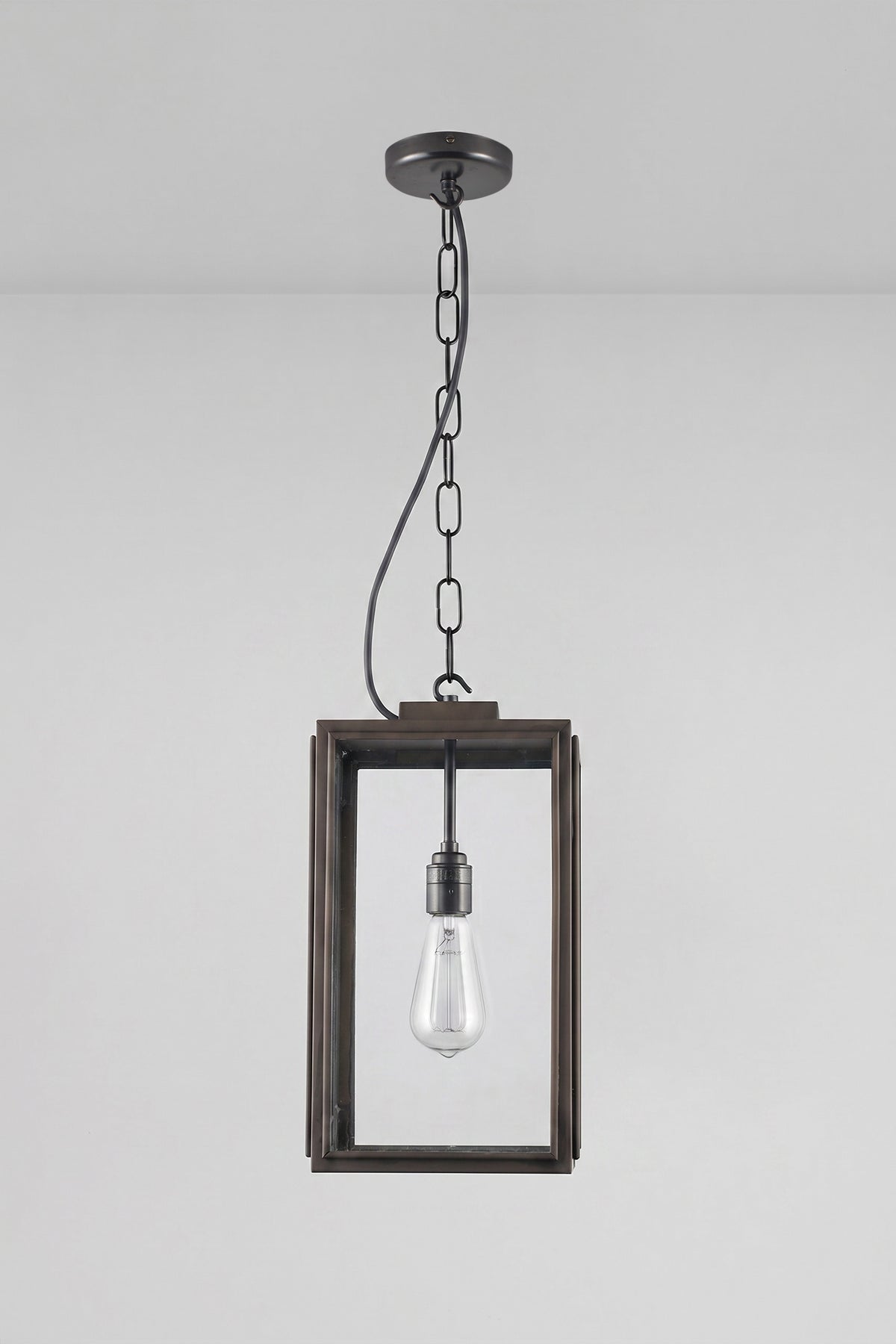 Small Square Pendant, Closed Top