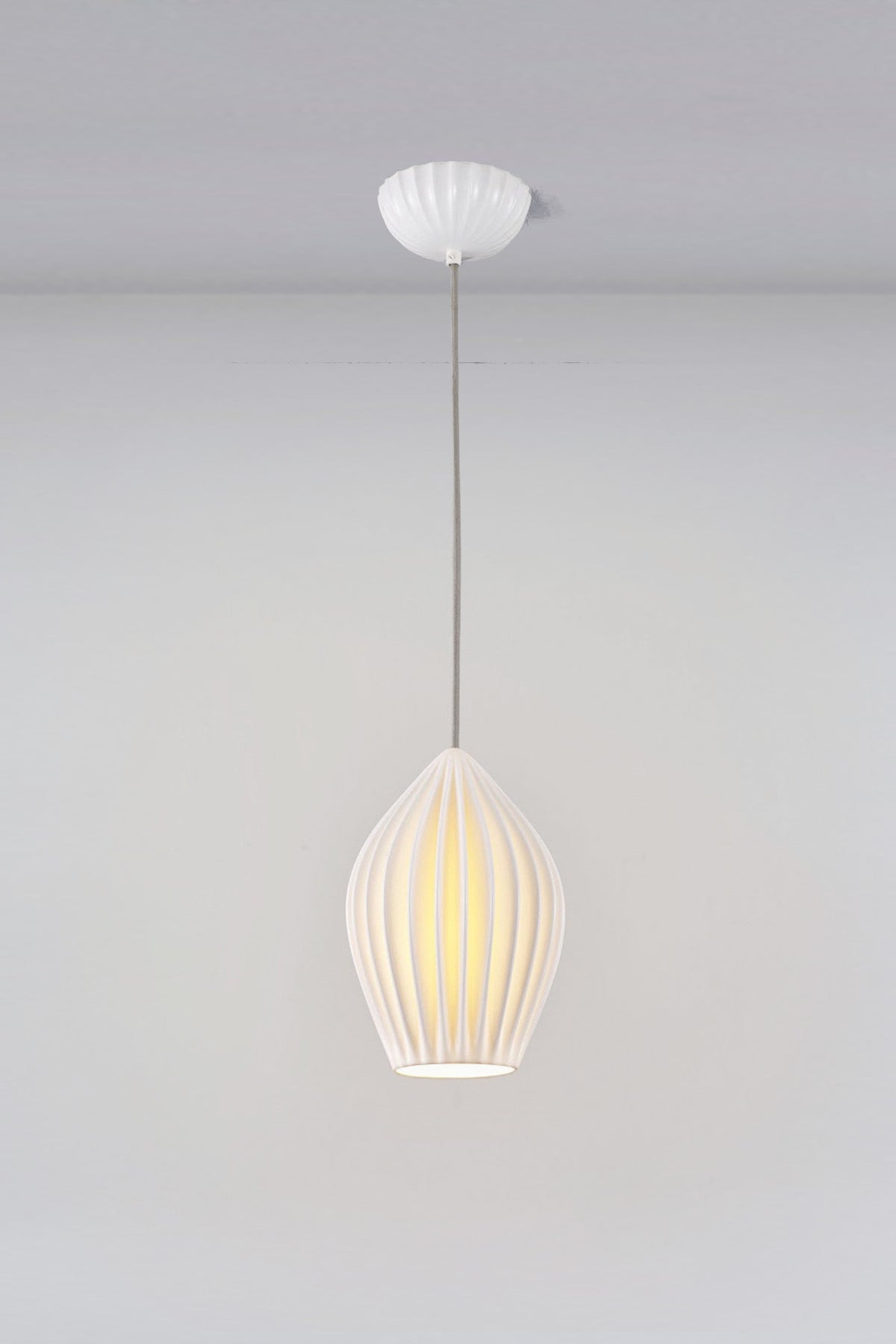 OBTC Product Image, Light On: Fin Large Pendant, Natural White