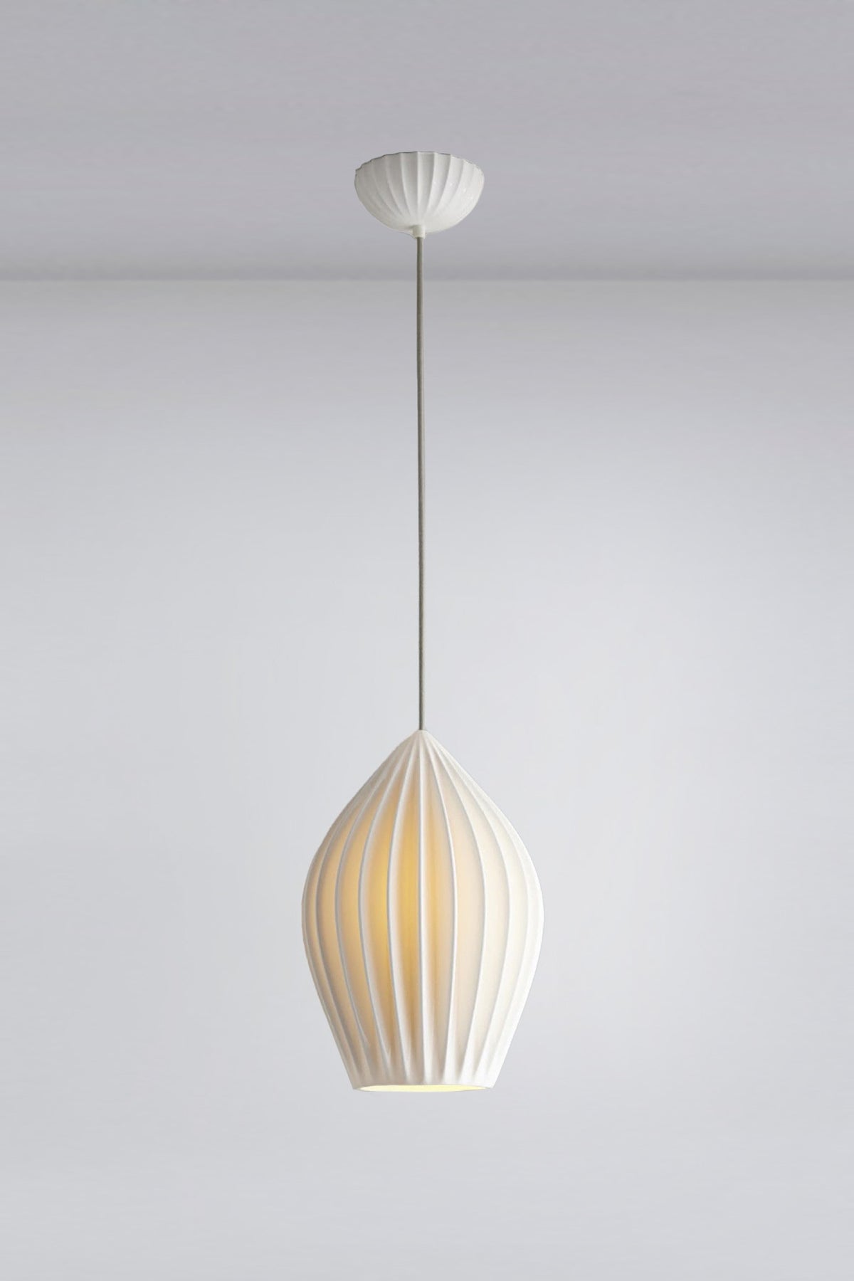OBTC Product Image, Light On: Fin Extra Large Pendant, Natural White