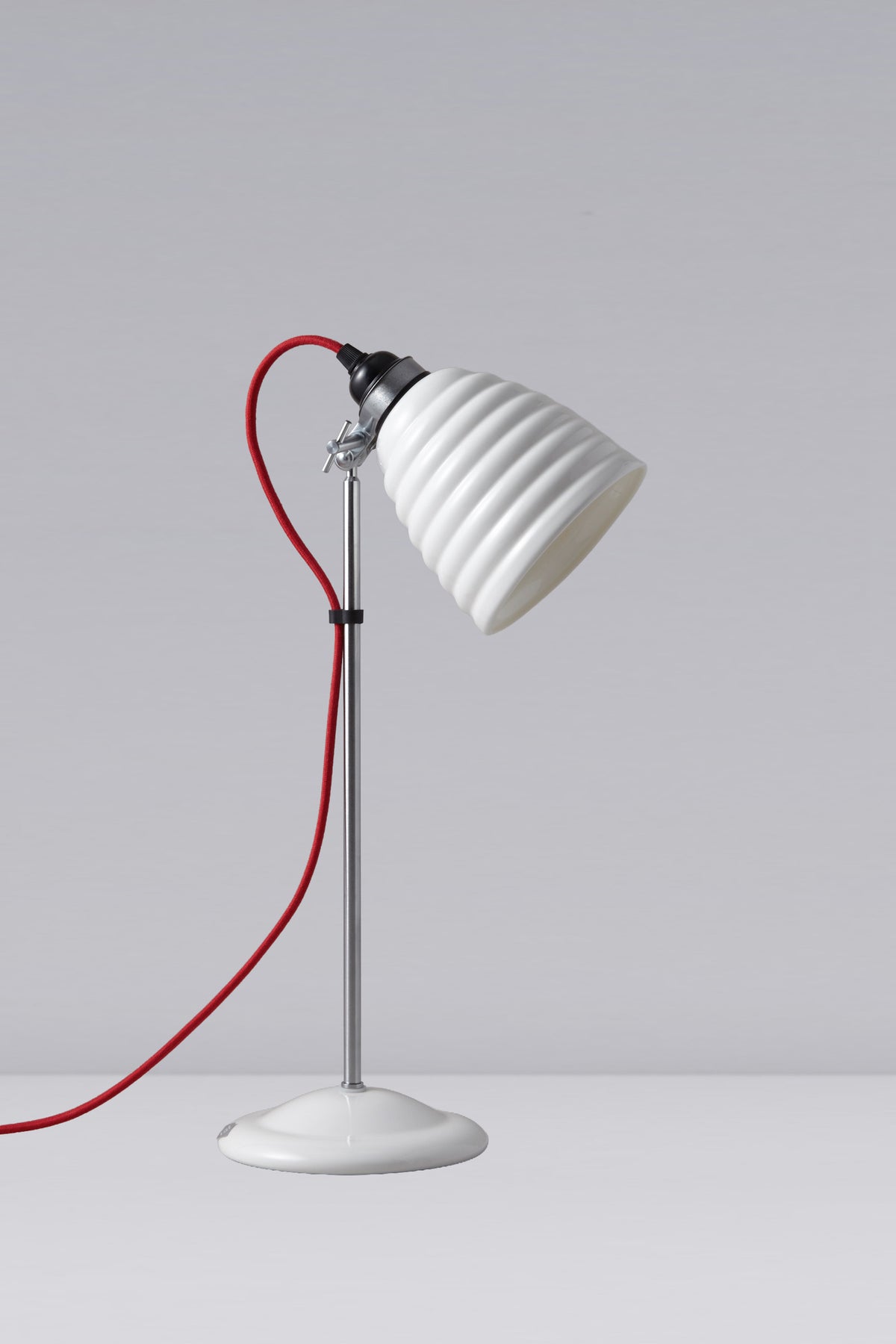 OBTC Product Image, Light Off: Hector Bibendum Table Light, Natural White With Red Cable