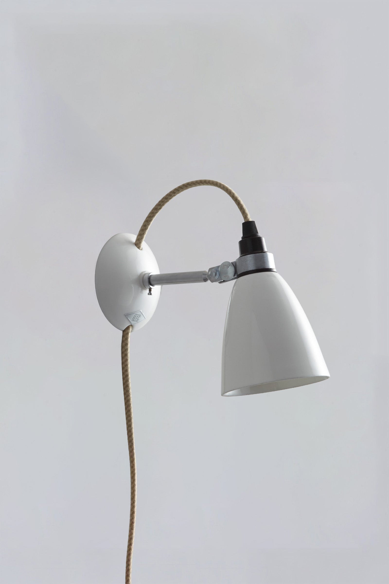 OBTC Product Image, Light Off: Hector Small Dome Wall Light Plug, switch & cable, Natural White