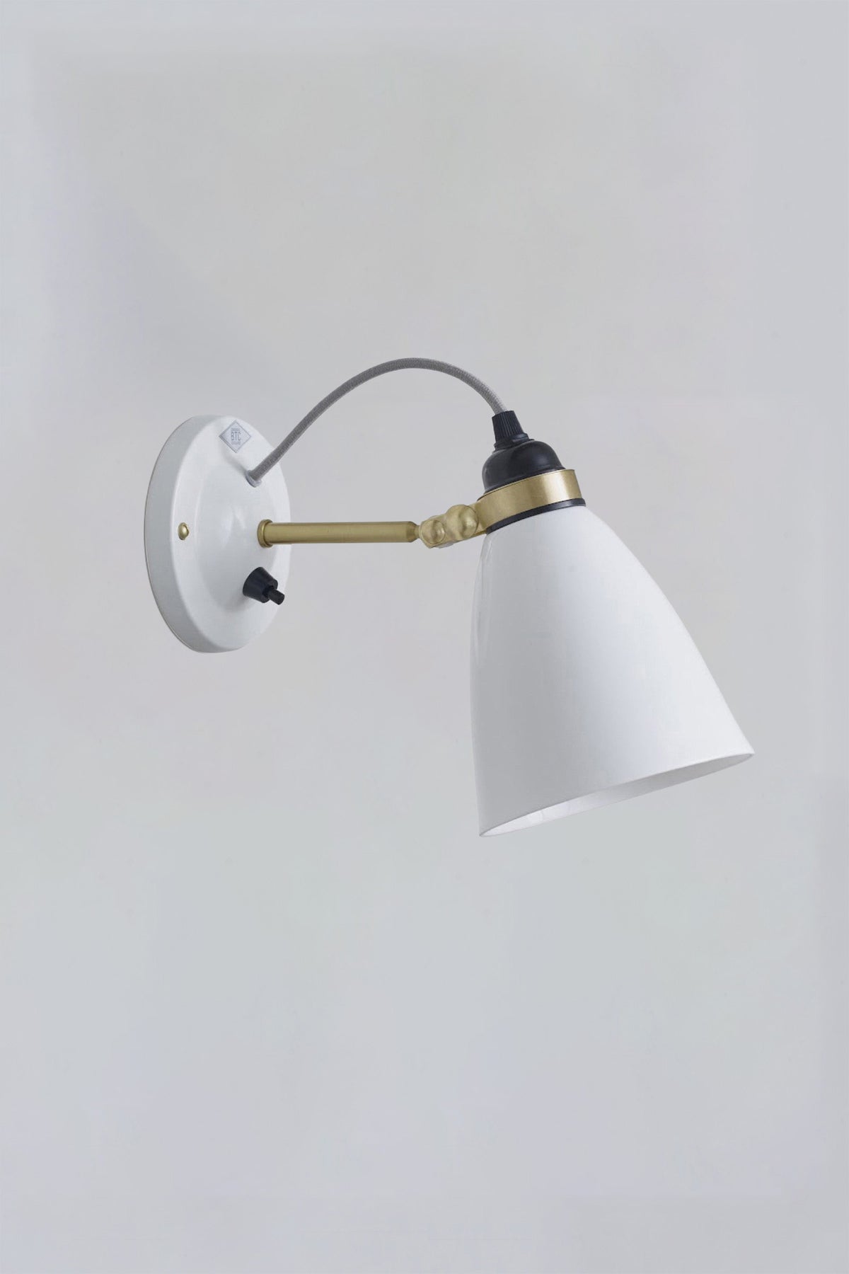 OBTC Product Image, Light Off: Hector 30 Wall Light, Switched, Natural White & Satin Brass