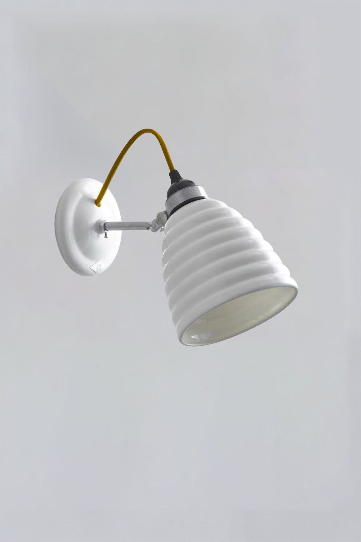 OBTC Product Image, Light Off: Hector Bibendum Wall Light, Natural White With Yellow Cable