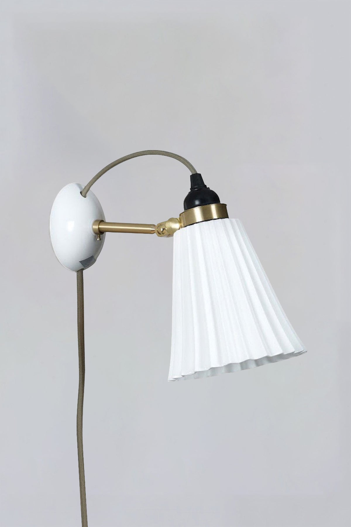 OBTC Product Image, Light Off: Hector Pleat Medium Wall Light, PSC, Natural White