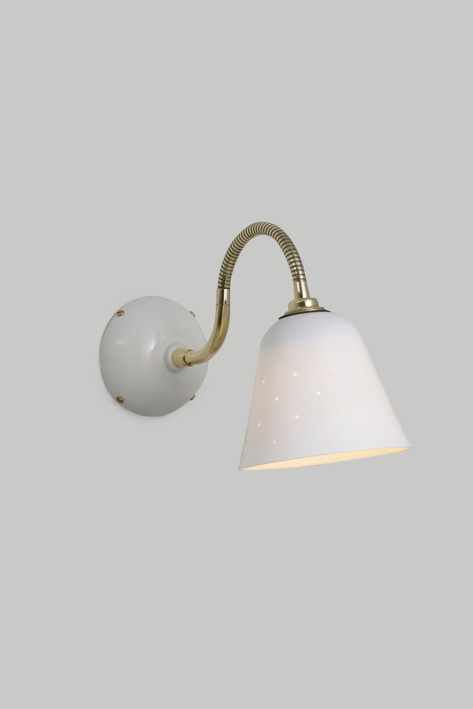 OBTC Product Image, Light On: Alma Wall Light, Natural White & Satin Brass