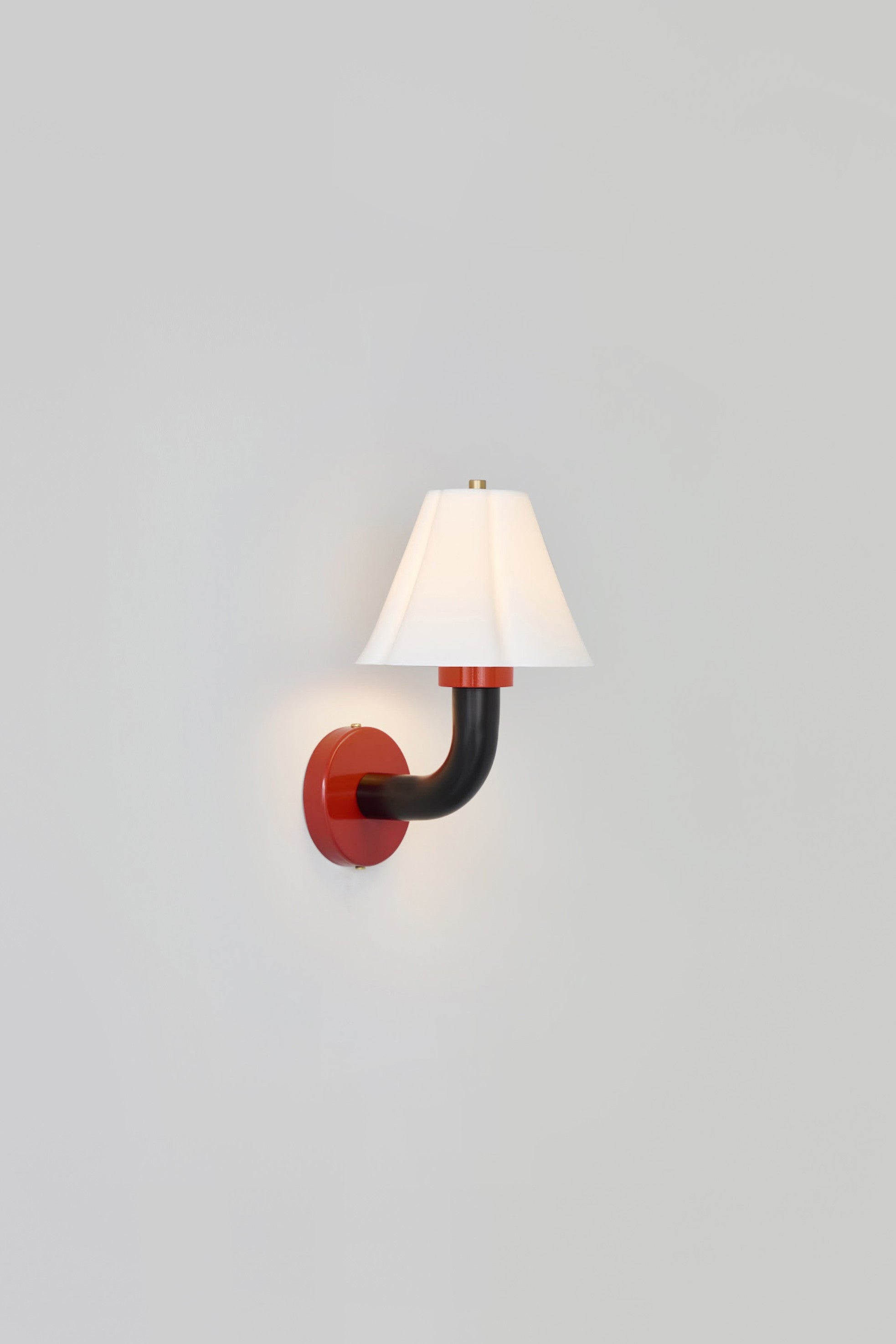 OBTC Product Image, Light On: Blossom Wall Light in Rusty Red