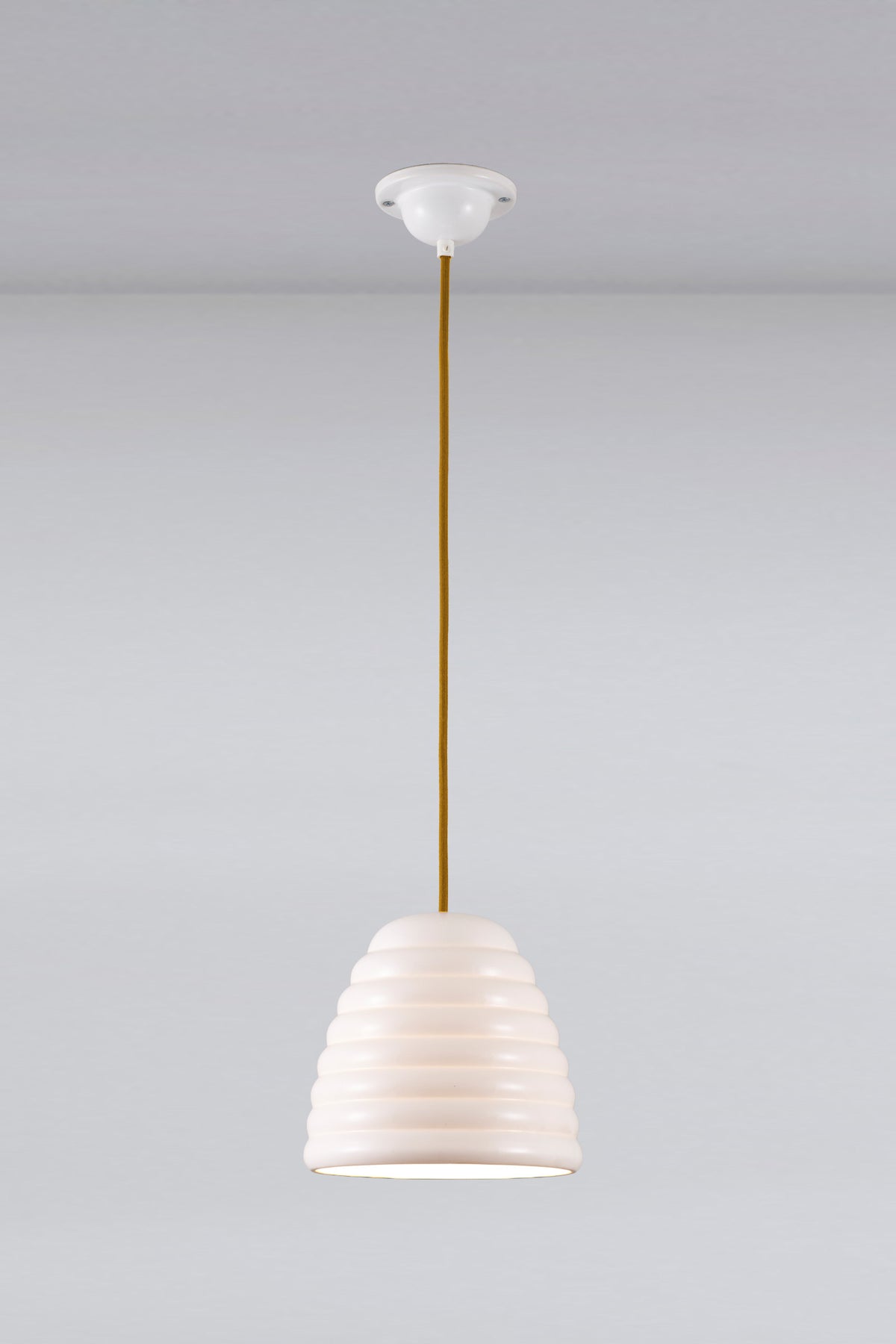 OBTC Product Image, Light On: Hector Bibendum Size 2 Pendant, Natural White With Yellow Cable Range