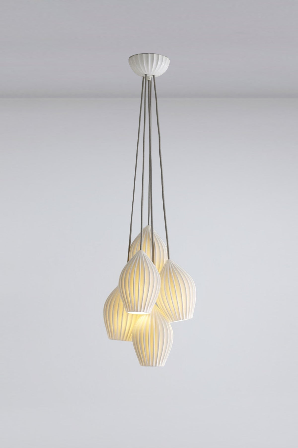 OBTC Product Image, Light On: Fin Medium Pendant, Natural White