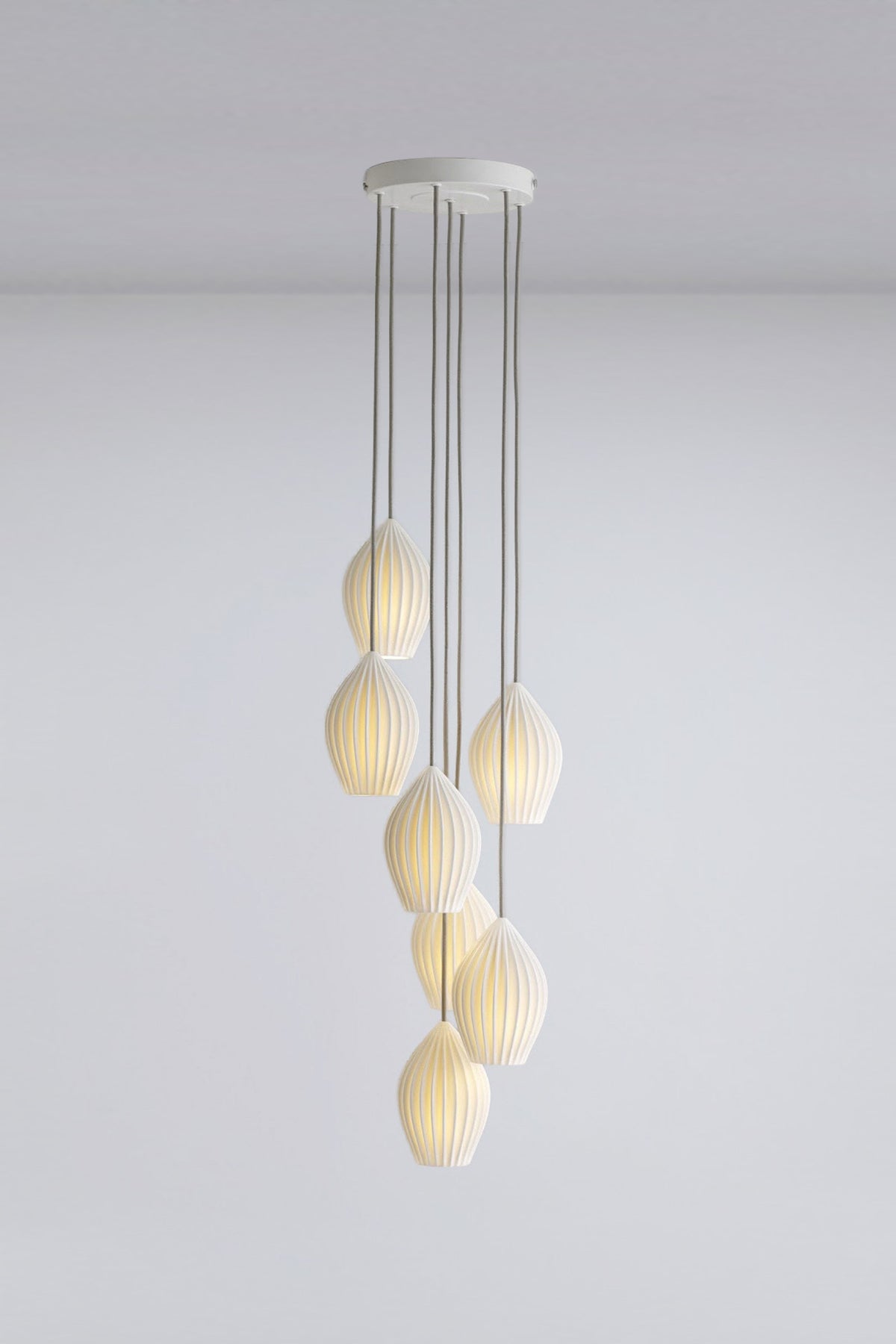 OBTC Product Image, Light On: Fin Medium Pendant, Natural White