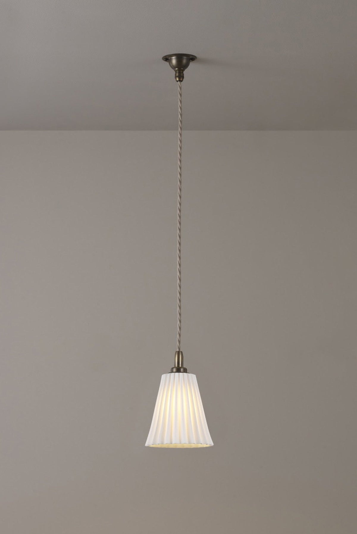 Antique Brass Pleat Pendant