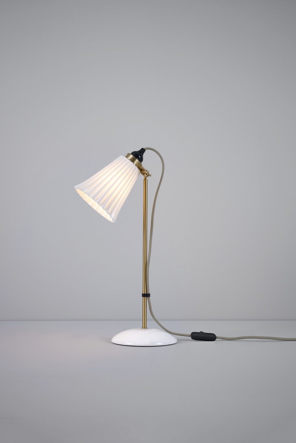 Hector Pleat Medium Table Light, Brass