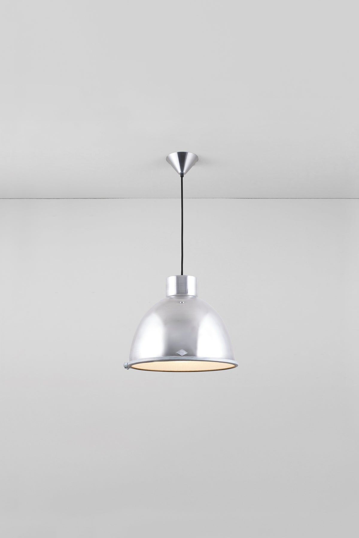 OBTC Product Image: Switched On Giant 2 Pendant in Natural Aluminium and Wired Glass