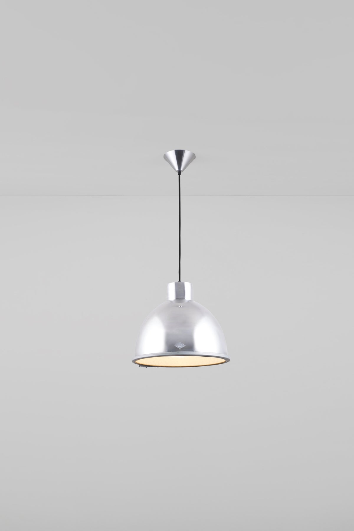 OBTC Product Image: Switched On Giant 1 Pendant in Natural Aluminium and Wired Glass