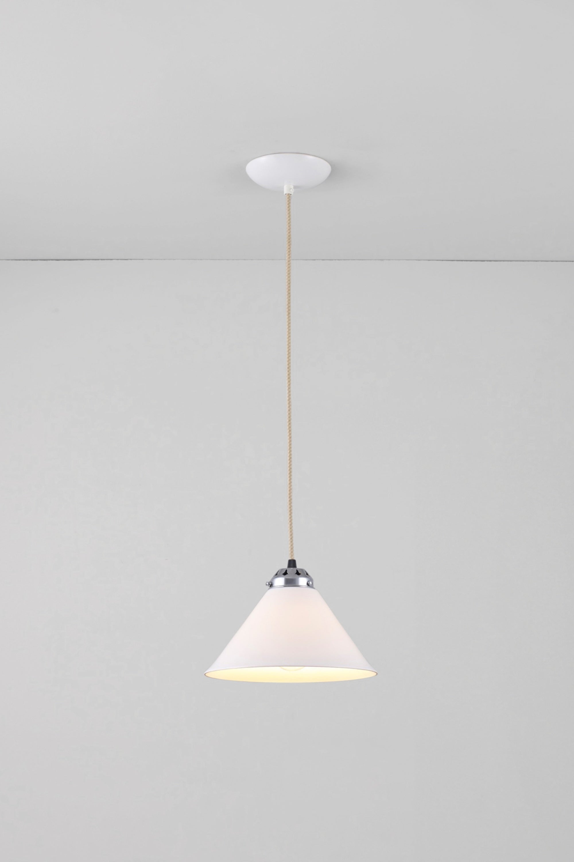 OBTC Product Image: Switched On Small Cobb Pendant in Natural White & Chrome