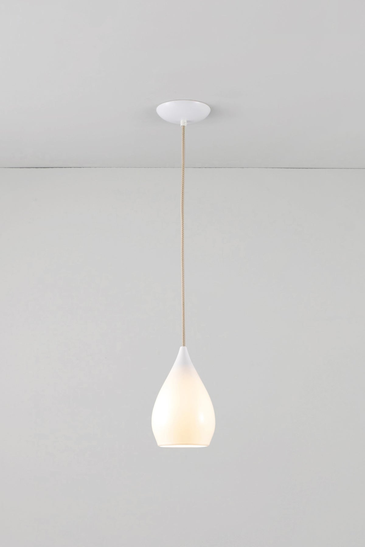 OBTC Product Image: Switched On Drop One Small Pendant in Natural White Gloss