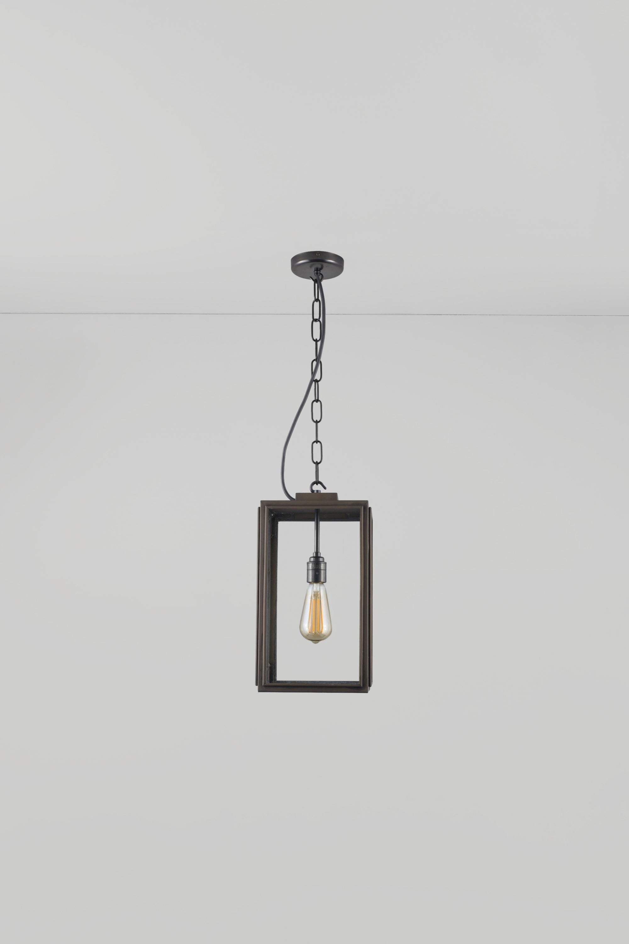 Small Square Pendant, Closed Top